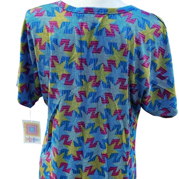 LuLaRoe Maria XL Americana NWT Patriotic Maxi Stars Red Yellow Blue NWT - Picture 6 of 9